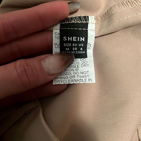 Shein Women's Tan Button And Zipper Fly Jogger Cargo Pants - Picture 7 of 8